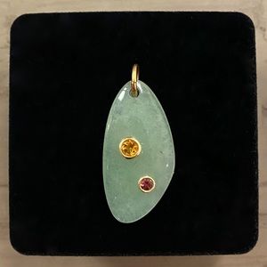 Lizzie Fortunato Ceremony Necklace in Aventurine (Pendant Only)